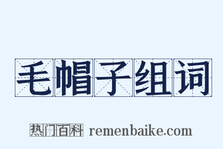 毛帽子组词是什么意思的图片